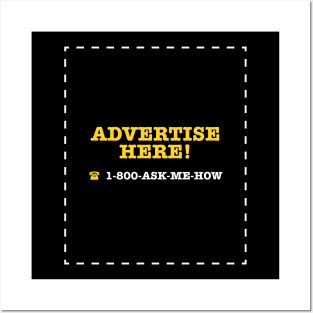 Advertise Here - White Posters and Art